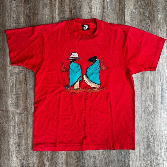 Screen Stars Other - Vintage 1991 Native American T-Shirt - size Large single stitch made in USA